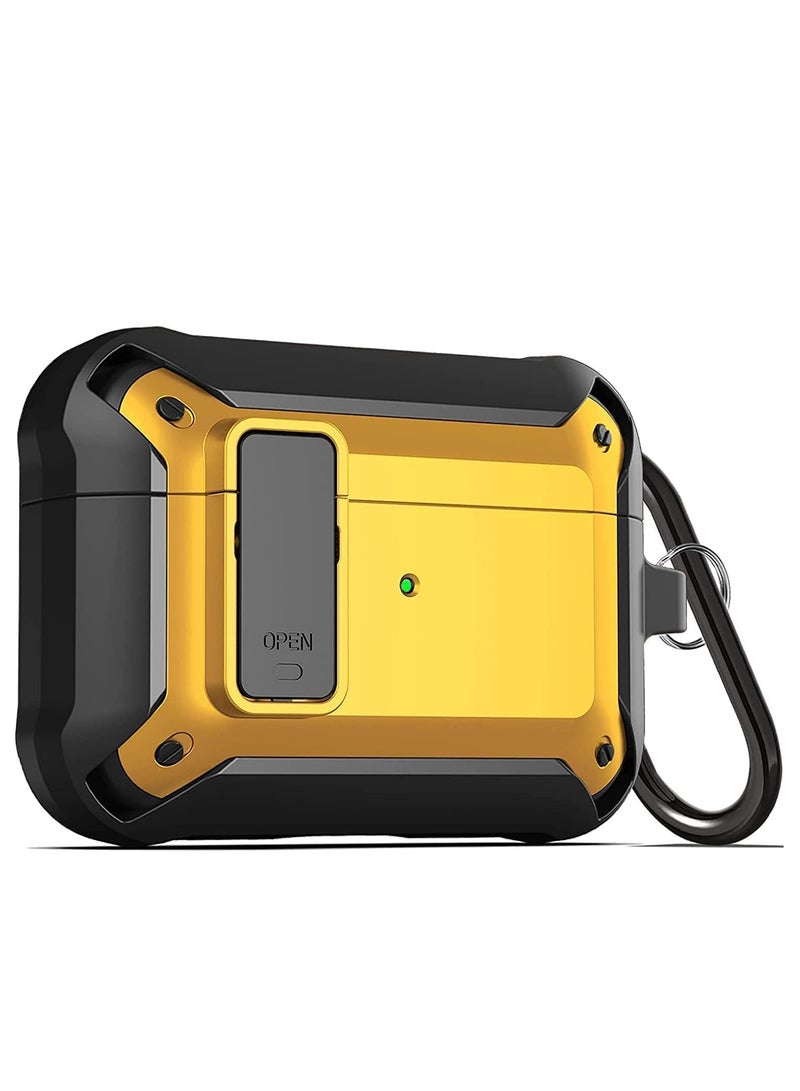 Upgraded [Secure Lock] Armor Airpod Pro Case, Fibuntun Shockproof AirPods Pro Cover Cool iPod Pro Case Designed for Apple Air Pod Wireless Pro Cases for Men Women - Image 1