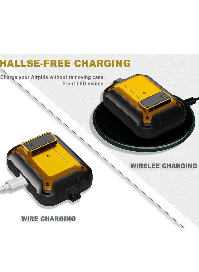 Upgraded [Secure Lock] Armor Airpod Pro Case, Fibuntun Shockproof AirPods Pro Cover Cool iPod Pro Case Designed for Apple Air Pod Wireless Pro Cases for Men Women - Image 3