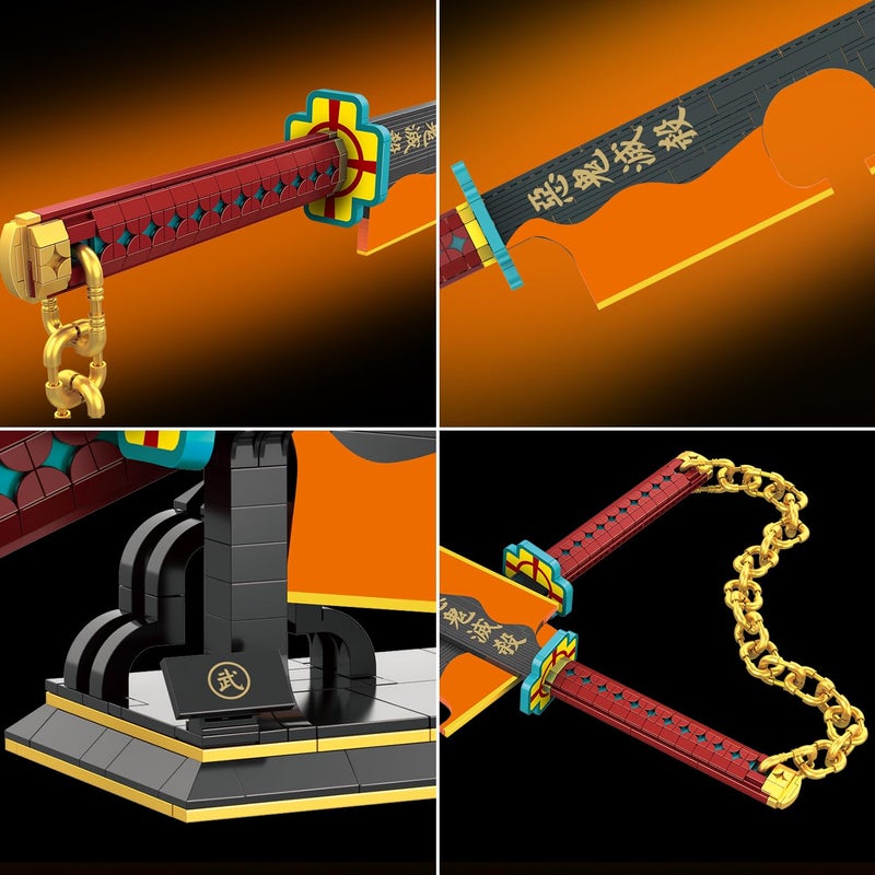 Kravkind 1478pcs, 82inch for Sword Building Block Model, Samurai Sword Set with Scabbard and Stand, Best Gift for Anime Fans - Image 5