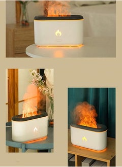 Arabest Realistic Flame Mist Humidifier, Quiet Night Light with Auto Off, Usb Humidifier, Aromatherapy Essential Oil Diffuser for Home/Office/Bedroom (White)  - Image 5