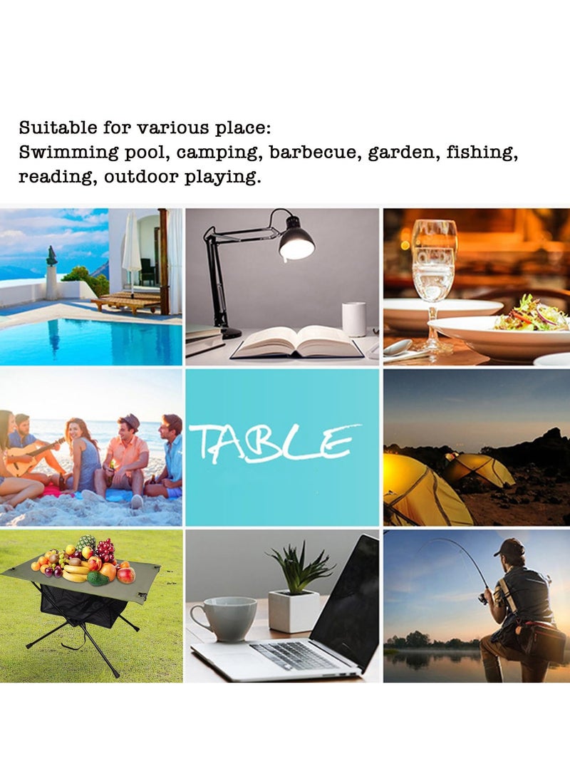 Folding Portable Aluminum Outdoor Picnic Camping Table, with Easy Carrying Bag for Indoor,Outdoor,Camping, Beach,Backyard, BBQ, Party, Patio, Picnic