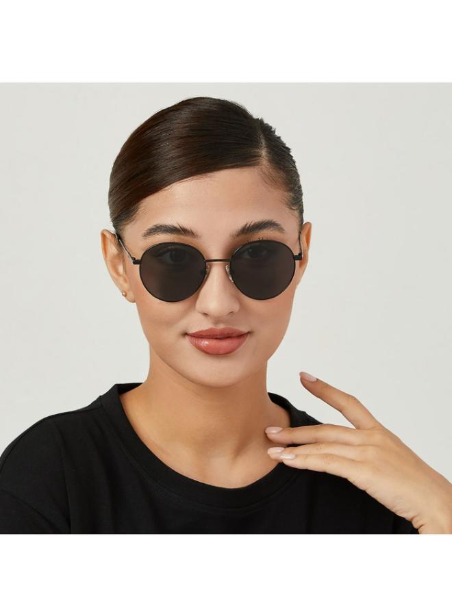 30Sundays TURN AROUND Unisex Black Sunglasses - Frame Material: Metal - Lens Color: Black- Frame Color: Black - Full Rim - Image 4