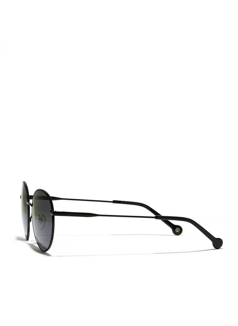 30Sundays TURN AROUND Unisex Black Sunglasses - Frame Material: Metal - Lens Color: Black- Frame Color: Black - Full Rim  - Image 3