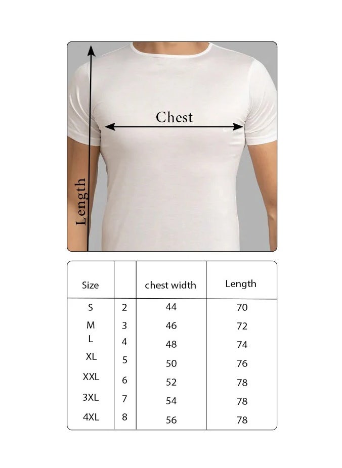 COTTONIL - Mercerise'® Men Half Sleeves Round Neck Undershirt White - Image 1