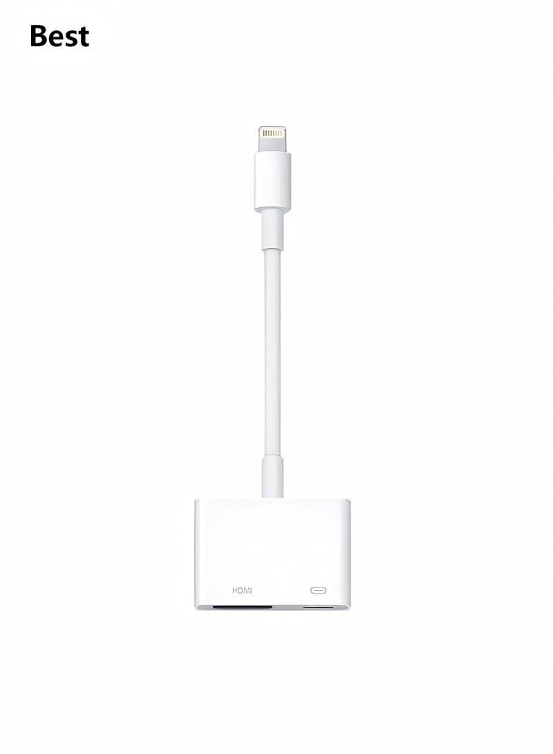 بست محول لايتنينج إلى HDMI عرض الشاشة على التلفزيون متوافق مع iPhone و iPad يدعم إخراج فيديو HD 1080P للتلفزيون والبروجكتور - Image 1