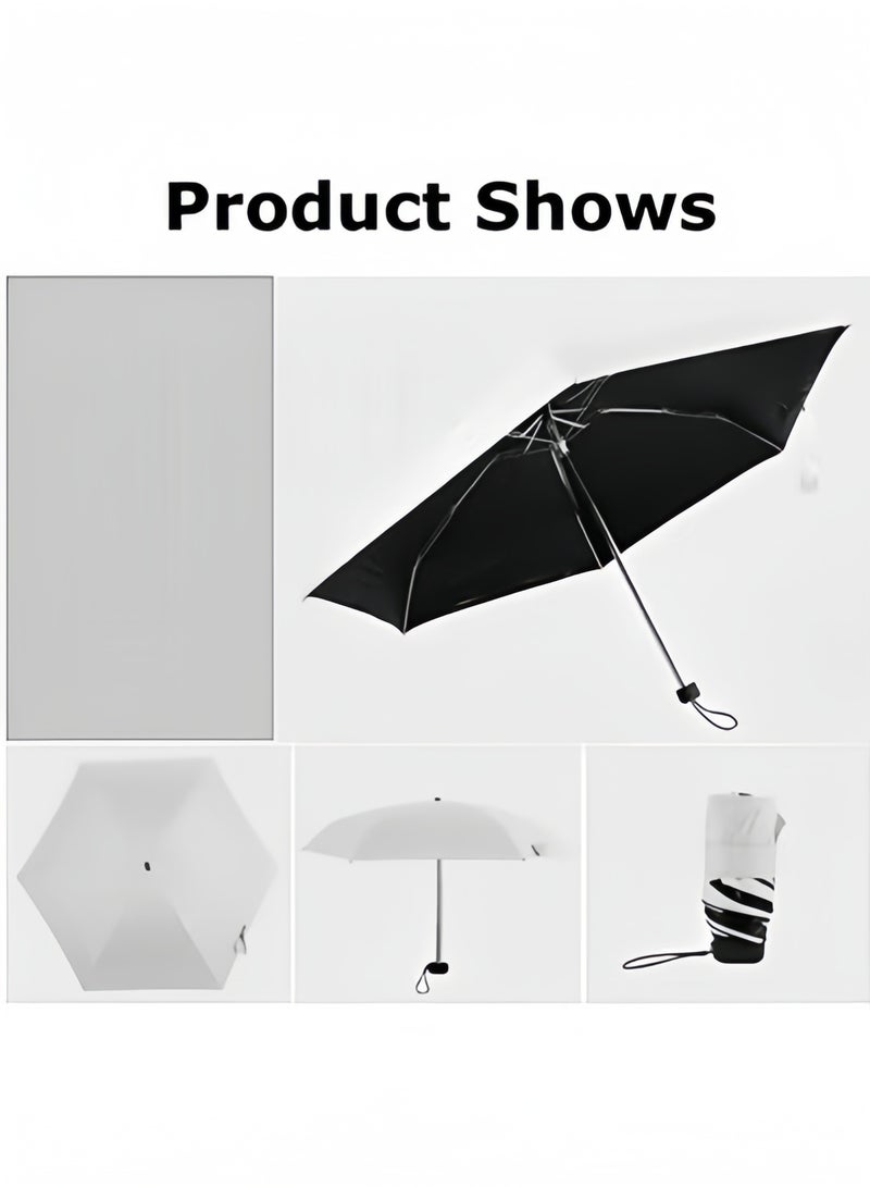 هالامودو مظلة سفر صغيرة، مظلة سفر صغيرة مقاومة للرياح وقابلة للطي، مظلة محمولة خفيفة الوزن مدمجة، مع حماية من الأشعة فوق البنفسجية بنسبة 95% للمطر والشمس، مظلة ذات طراز شائع للرجال والنساء - Image 2