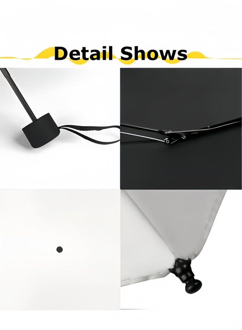هالامودو مظلة سفر صغيرة، مظلة سفر صغيرة مقاومة للرياح وقابلة للطي، مظلة محمولة خفيفة الوزن مدمجة، مع حماية من الأشعة فوق البنفسجية بنسبة 95% للمطر والشمس، مظلة ذات طراز شائع للرجال والنساء - Image 3