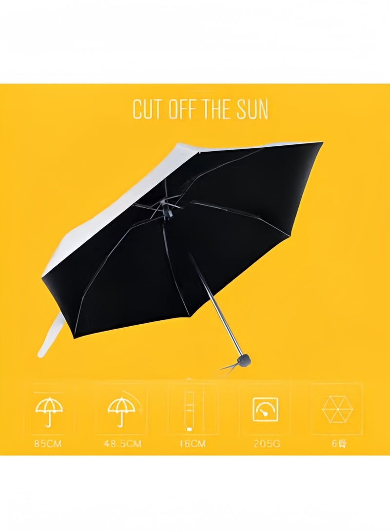 هالامودو مظلة سفر صغيرة، مظلة سفر صغيرة مقاومة للرياح وقابلة للطي، مظلة محمولة خفيفة الوزن مدمجة، مع حماية من الأشعة فوق البنفسجية بنسبة 95% للمطر والشمس، مظلة ذات طراز شائع للرجال والنساء - Image 5