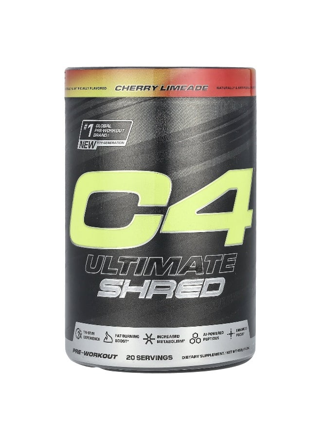 C4  Cellucor C4 / Cellucor, C4 Ultimate Shred, Pre-Workout, Cherry Limeade, 14.2 oz (402 g)  - Image 1