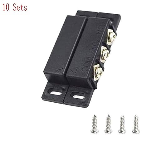 priaolker MC-31B NC/NO Magnetic Reed Switch Surface Mount Door Window Alarm, Magneti Door Switch, Contact Sensor, for Home Security and Burglar Alarm Systems, Sets of 10, Black - Image 3