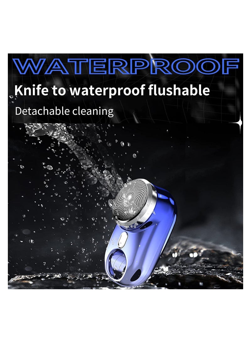 Excefore ماكينة حلاقة كهربائية محمولة صغيرة الحجم للرجال، ماكينة حلاقة كهربائية صغيرة الحجم قابلة لإعادة الشحن عبر USB مع شاشة LED وفتحة تعليق للاستخدام المنزلي والسيارة والسفر (أسود) - Image 5