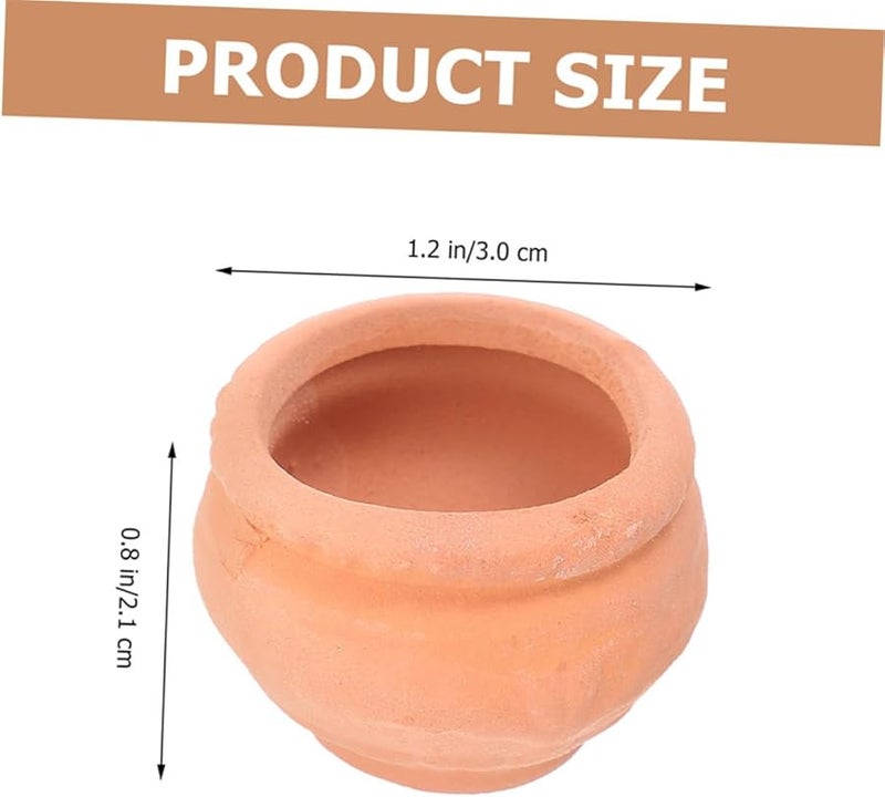 Mini Terracotta Flower Pots For Succulents 2pcs Small Clay Planters With Drainage - Image 2