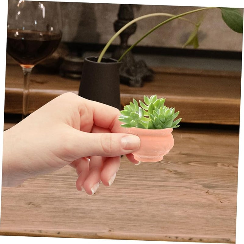 Mini Terracotta Flower Pots For Succulents 2pcs Small Clay Planters With Drainage - Image 3
