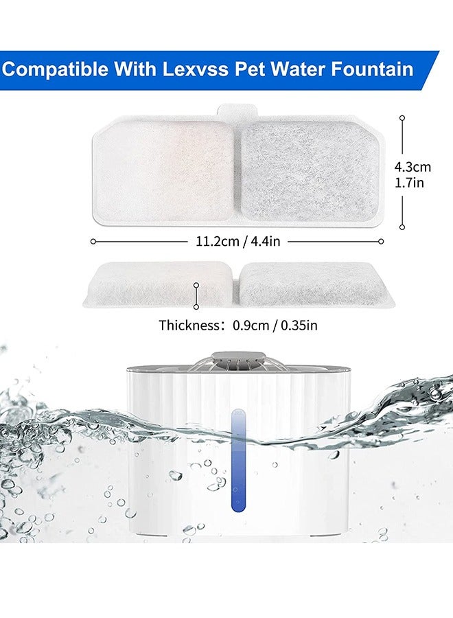 Cat Water Fountain Filters, 10-Packs Pet Water Dispenser Filter With Triple Filtration System, Pet Fountain Carbon Filters Compatible with 3L Automatic Pet Fountain - Image 2