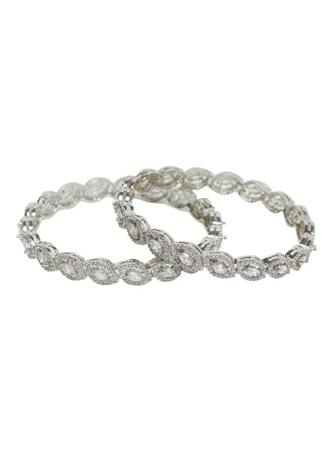 VOYLLA CZ Elegance Shiny Stones Designer Bangles