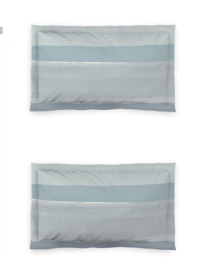 DDECOR Live beautiful Ddecor Primary Collection Bedsheet Set - 100% Cotton Bedsheet for Double Bed, Stripes 145 TC, Double Bedsheet with 2 Pillow Covers - Blue  - Image 4