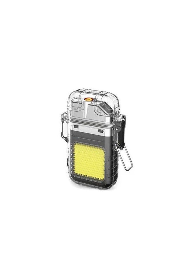 Generic - 2 in 1 Keychain COB LED Rechargeable Flashlights with Tungsten Wire Lighter Portable Powerful Emergency COB Light for Outdoor Hiking car Emergency light - Image 1