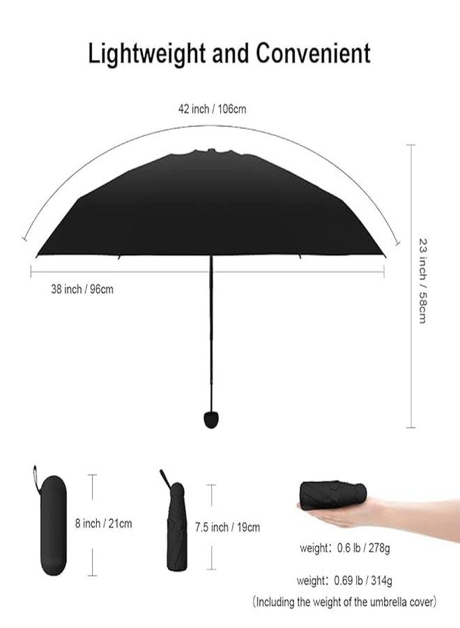 NPB Store Mini Windproof Folding Travel Umbrella, Sun & Rain Umbrellas, Compact Portable for Women Men Multiple Colors - Image 3