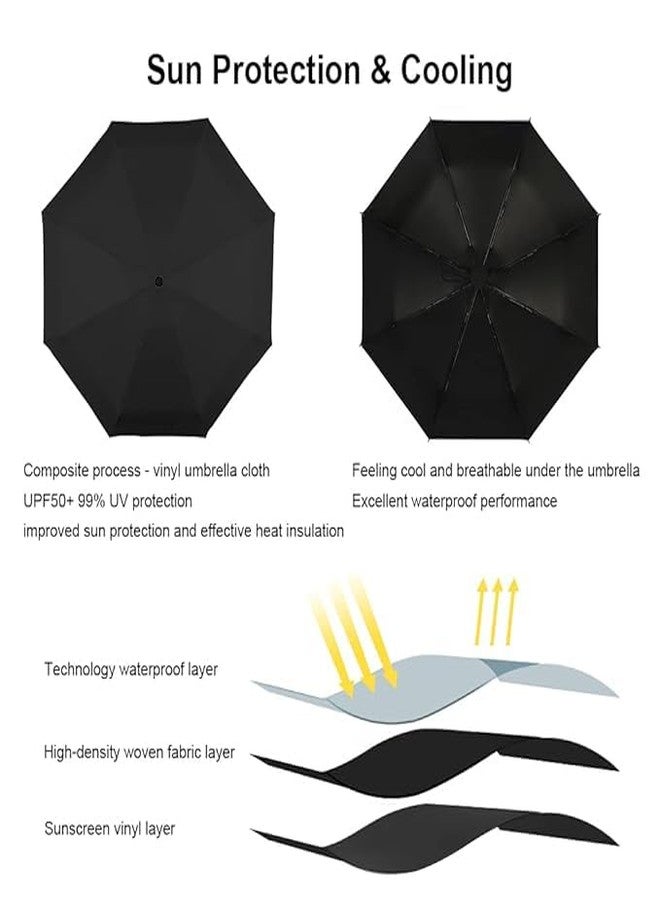 NPB Store Mini Windproof Folding Travel Umbrella, Sun & Rain Umbrellas, Compact Portable for Women Men Multiple Colors - Image 5