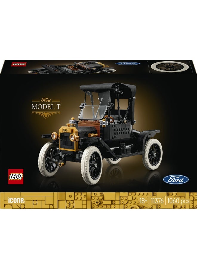LEGO Icons Ford Model T Retro Car Kit for Adults 11376 (Age 18+, 1060 Pieces) - Image 2
