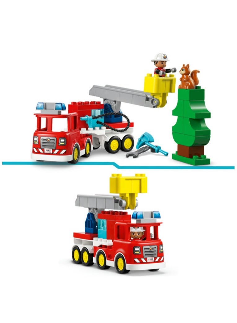 LEGO DUPLO - Fire Truck with Hose and Firefighter Building Set - Image 3