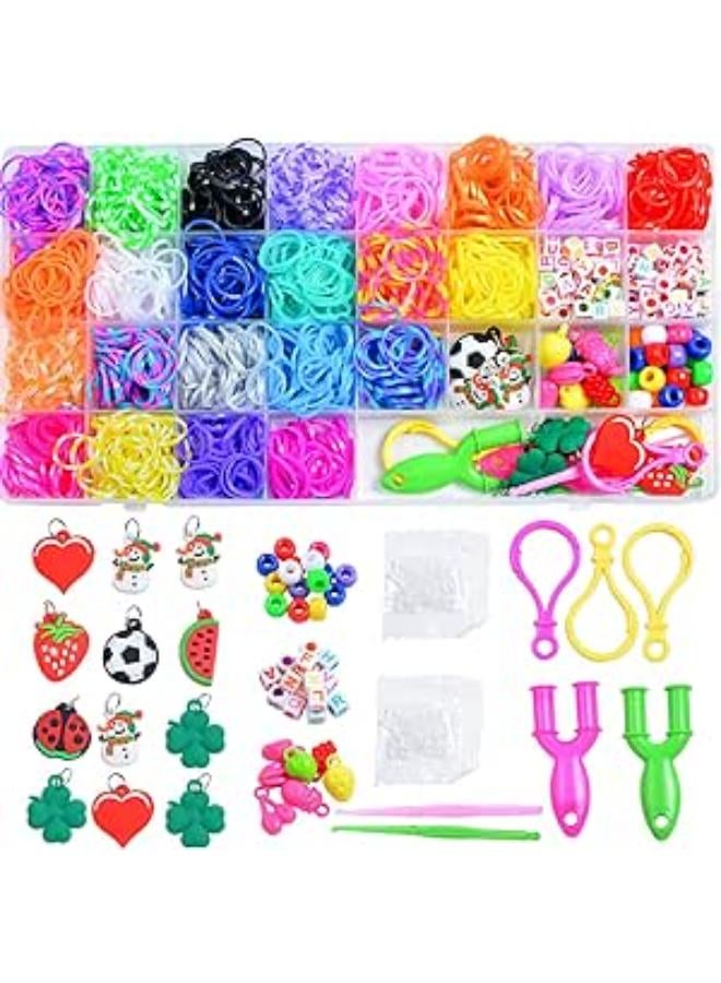 مجموعة 2000 نول مطاطي للأطفال، نول مطاطي مع إكسسوارات للأولاد والبنات، حرف يدوية للأطفال