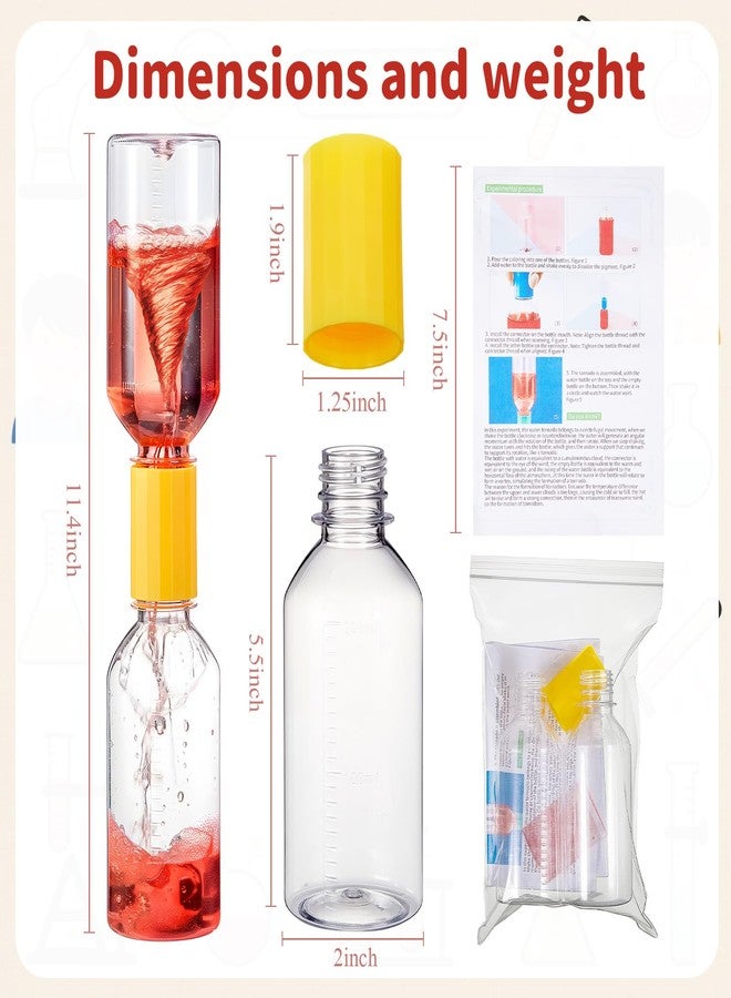 Arrowbash 2 Sets Tornado Makers, Plastic Cyclone Tube Vortex Connector, Tornadoes in a Bottle, Mini Hurricane Water Vortex Makers for Scientific Experiments Test Nature Gift - Image 2