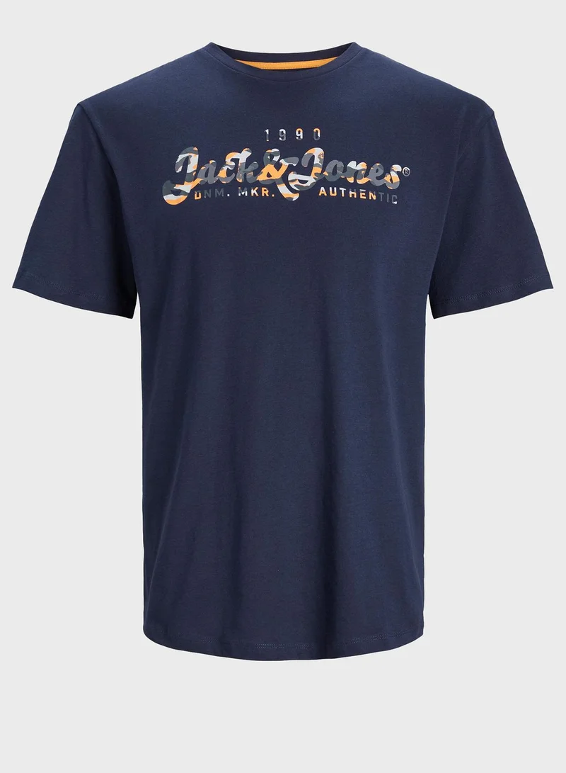 JACK & JONES Logo Crew Neck T-Shirt