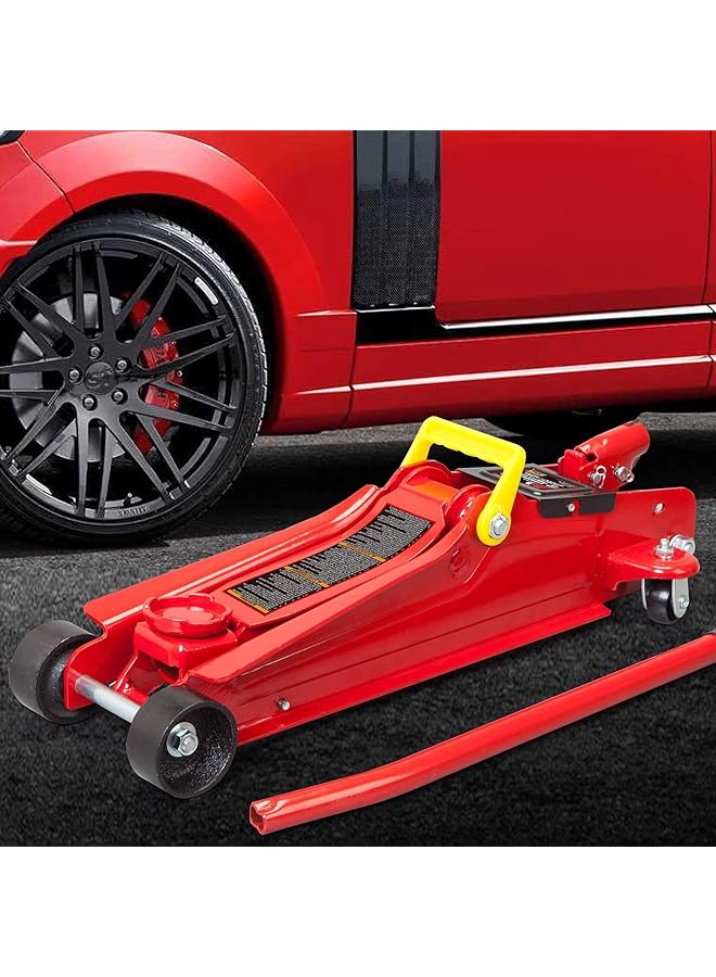 بيج ريد رافعة خدمة/أرضية هيدروليكية منخفضة الارتفاع من طراز Tam825051 Torin مزودة بمضخة رفع سريعة بمكبس واحد، سعة 2.5 طن (5000 رطل)، لون أحمر - Image 4