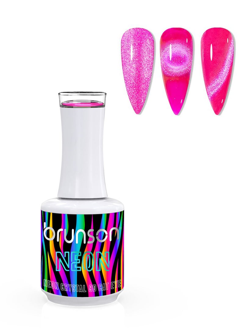 brunson Gel Nail Polish Neon Crystal 9D Cat Eye Polish Soak Off Gel UV nail Polish 10 - Image 1