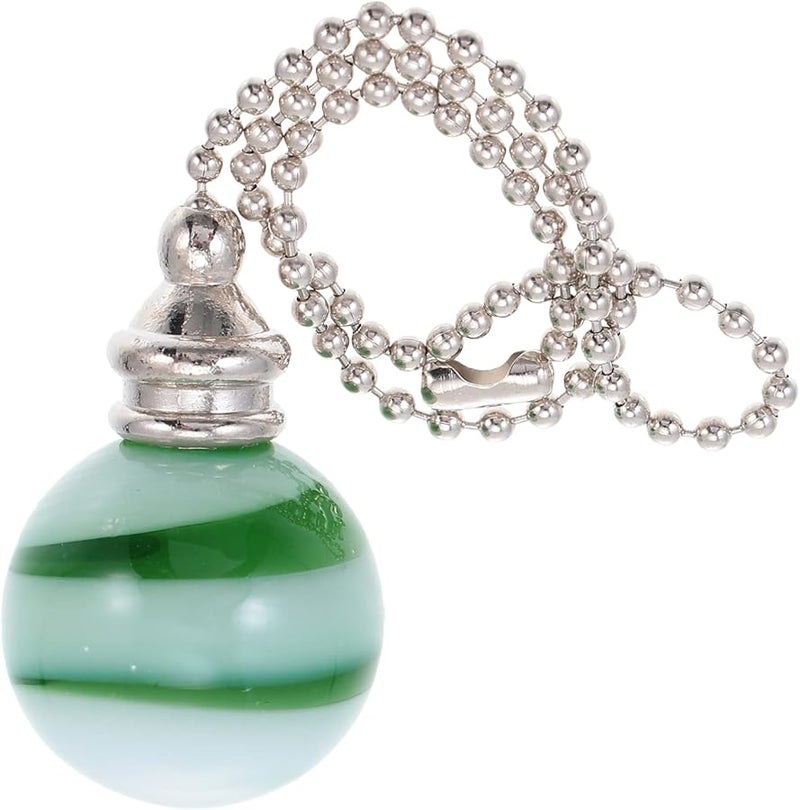 Green Ceramic Pull Chain Pendant Fan Light Ceiling Hanging Lamp Decoration - Image 1