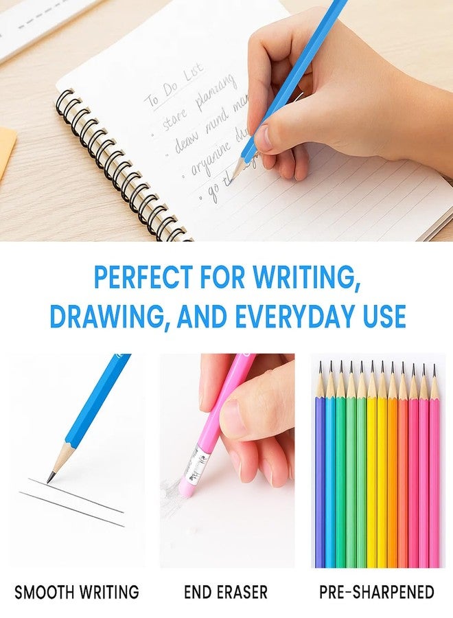 Ouksma Pre-Sharpened Inspirational Pastel Pencils - HB #2 Affirmation Pencils with Motivational Quotes - Aesthetic School Supplies for Students, Teachers (Strong, 24) - Image 2