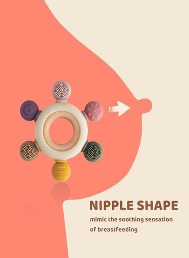 BKQPTL Baby Sensory Teether Toy – Montessori Chewing & Mouthing Toy for Newborns, Infants & Toddlers 0 to 18 Months, BPA-Free & Safe Gift for Babies (Multicolor) - Image 2