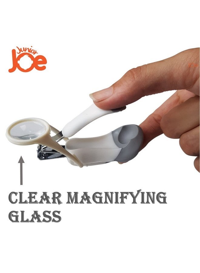 JUNIOR JOE Baby Nail Clipper with Magnifier Glass (Grey) - Image 5
