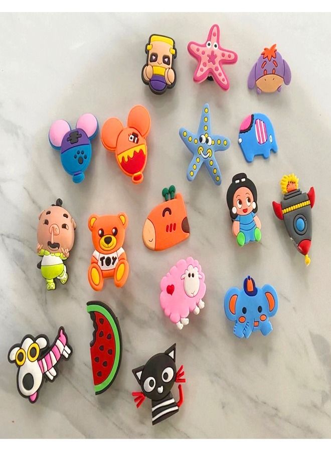 fashionhome Shoe Decoration Charms 100 Pieces Assorted Different Shoe Charm for Crocs Charm for Hole Hole Shoe Buckle Party Favors ​Mini Charm Bracelet Wristband Decoration for Men Women Kid  - Image 5
