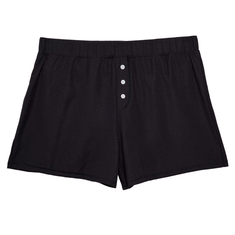 Thinx Ultra-Soft Period Underwear, Overnight Sleep-Shorts Leakproof, Holds Up to 12 Regular Tampons*, Period Underwear for Women, Reusable & Controls Odor, Black, L - Image 1