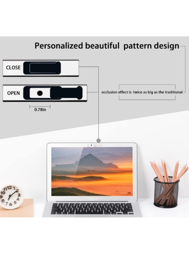 3 pieces Webcam cover,  laptop camera cover, privacy shielding capacity is twice as big as The traditional, suitable for computer mobile phones, laptops, tablets and so on (black) - Image 4