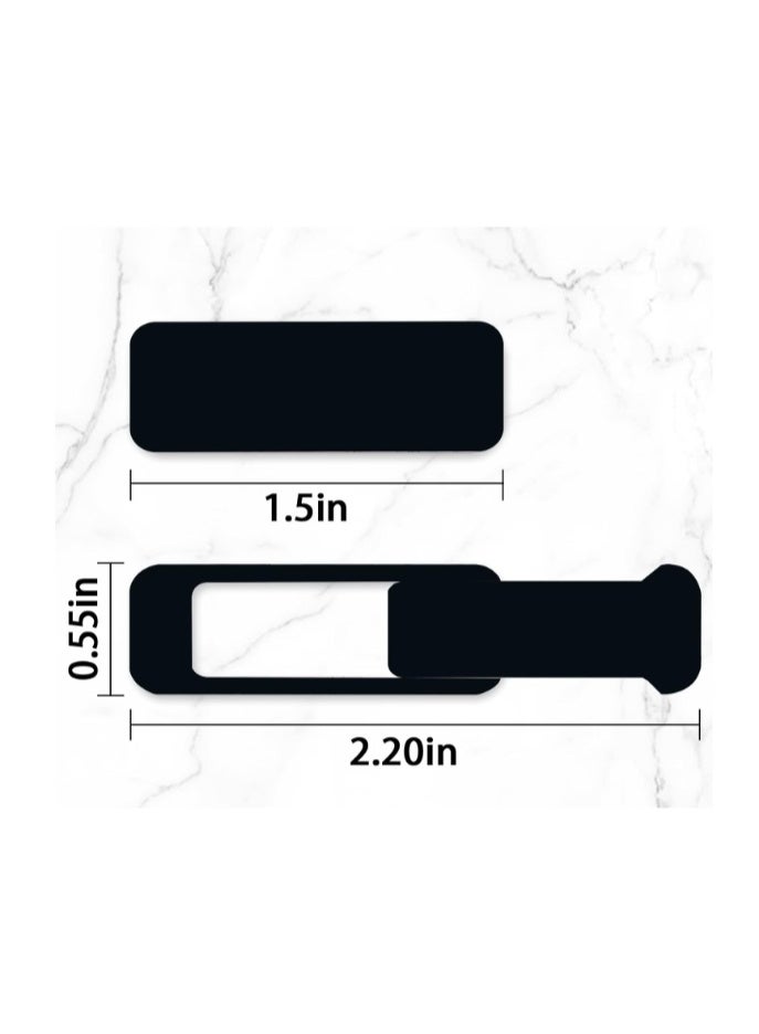 3 pieces Webcam cover,  laptop camera cover, privacy shielding capacity is twice as big as The traditional, suitable for computer mobile phones, laptops, tablets and so on (black) - Image 2