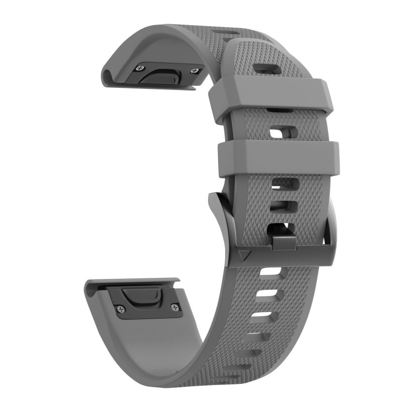 ANCOOL for Fenix 5/Fenix 6/Fenix 7 Band 22mm Silicone Watch Band for Fenix 8 Fenix E 47mm/Fenix 5 Plus/Fenix 6 Pro/Fenix 7 Pro/Forerunner 935(Grey) - Image 1