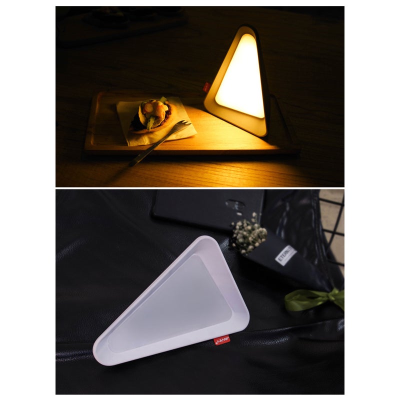 Night Light: White ABS Food-grade Material 3 Brightness Modes - Rechargeable Battery Flip Lamp for Kids Nursery, Bedside Nursing, Romantic Atmosphere - Image 5