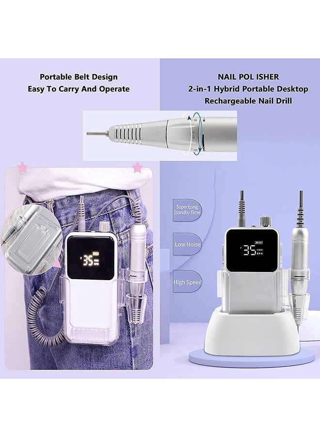 brunson Nail Drill Machine Electric Nail Drills Electric Drill Machine File Polisher Manicure 35000Rpm - Image 5