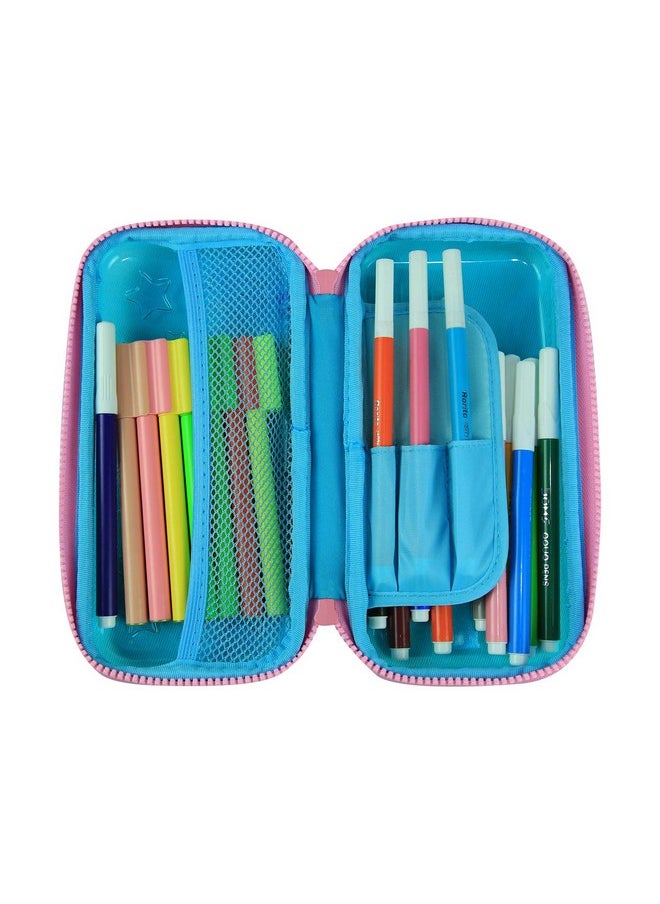 SMILY KIDDOS Smily Kiddos Pvc Transparent Hardtop Pencil Box | Star Pencil Box For Kids | Transparent Pencil Box (Black/Blue/Purple/Pink/Light Blue)  - Image 5