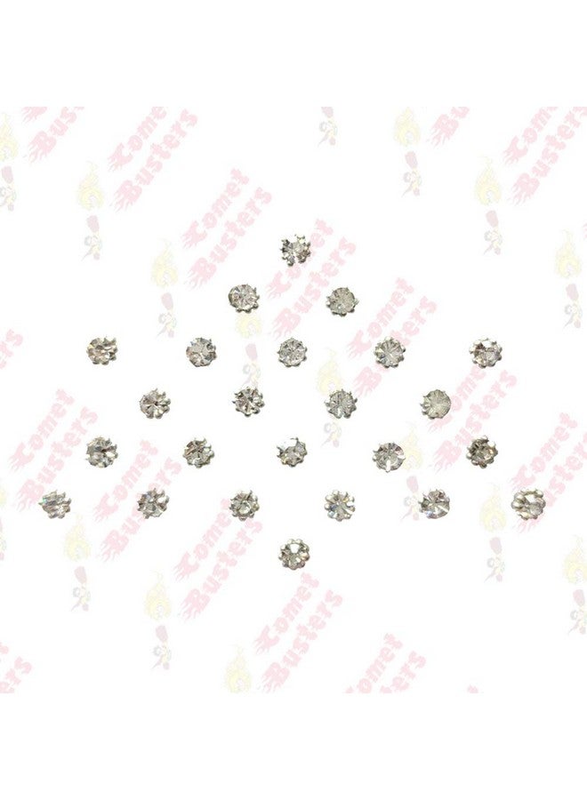 Comet Busters Beautiful Handicrafted Silver Dot Bindis (2.5Mm) (Bv190) - Image 4