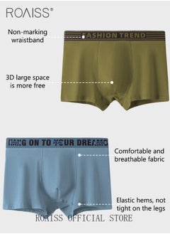 roaiss 3 Pack Men's Underwear Boxer Briefs Pack, Ultra Soft Moisture-Wicking Cotton Boxer Brief Underwear for Men  - Image 4
