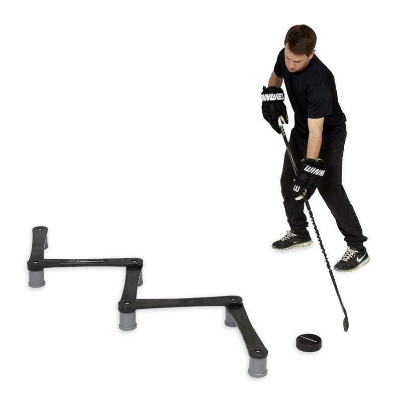 Winnwell Hockey Basic Stickhandling Aid - Stick Handling Trainer Suitable for On & Off Ice, Improve Puck Control & Coordination Passing Aide | Training Equipment Made for Kids & Adult Hockey Players - Image 1