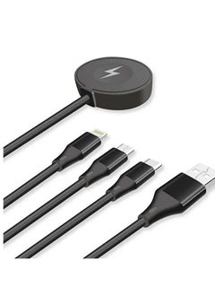 جو-ديز شاحن ساعة ذكية لاسلكي Go-Des 4 في 1 وكابل شحن سريع USB متعدد الأغراض  - Image 2