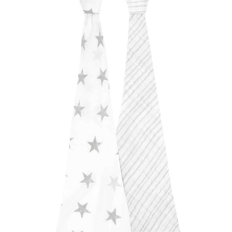 aden + anais Swaddle Blanket, Boutique Muslin Blankets for Girls & Boys, Baby Receiving Swaddles, Ideal Newborn & Infant Swaddling Set, Perfect Shower Gifts, 2 Pack, Dusty - Image 2