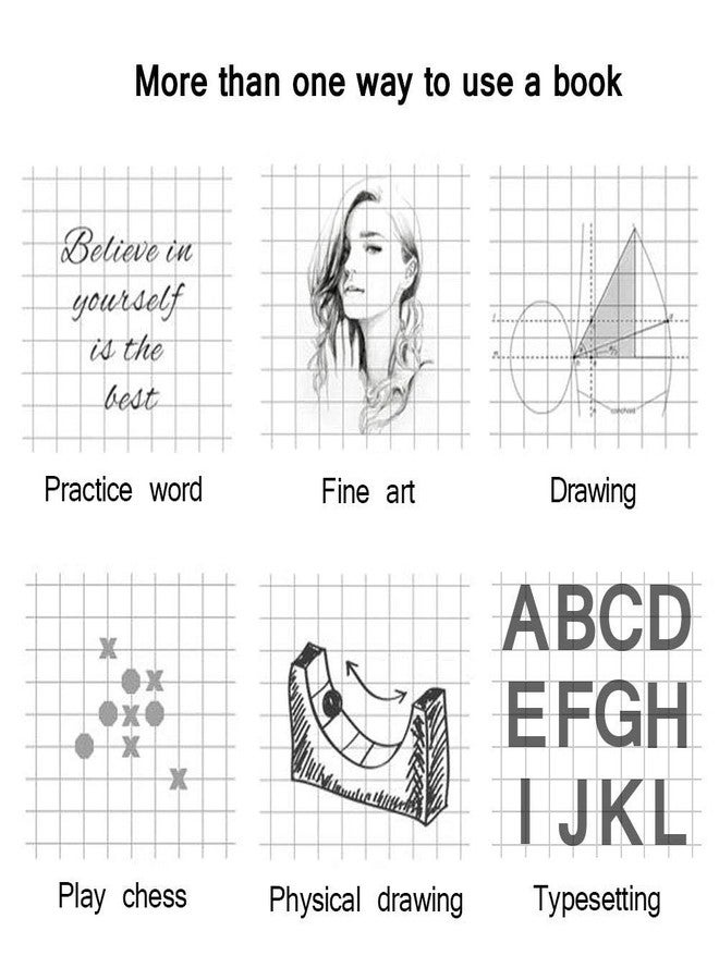 INNAXA 2 Pack A5 Grid Spiral Notebook, Kraft Cover 5mm Square Grid/Gridded Pages, Graph Ruled Wirebound Notebooks Bulk Journals, 320 Pages - Image 3