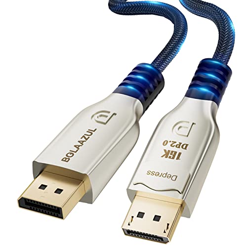 BolAAzuL 8K DisplayPort 2.0 Cable 6ft, 16K DP Cable 2.0 (16K@60Hz 8K@120Hz 4K@240Hz 165Hz 144Hz GSync/FreeSync) Video/Monitor Cable, UHBR20 Displayport Male to Display Port Cord DP 1.4/1.2 Compatible - Image 1