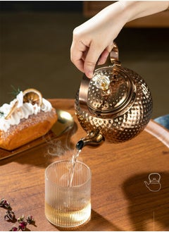 LOOPITYS 1.6L food grade stainless steel teapot is sturdy and durable, suitable for household and household items, and easy to enjoy the fun of brewing tea  - Image 2